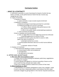 Sample Contracts Outline