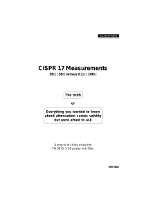 Schaffner AN CISPR17 Measurements E8