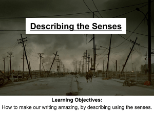 2nd Year Descriptive writing - Using the senses (2)