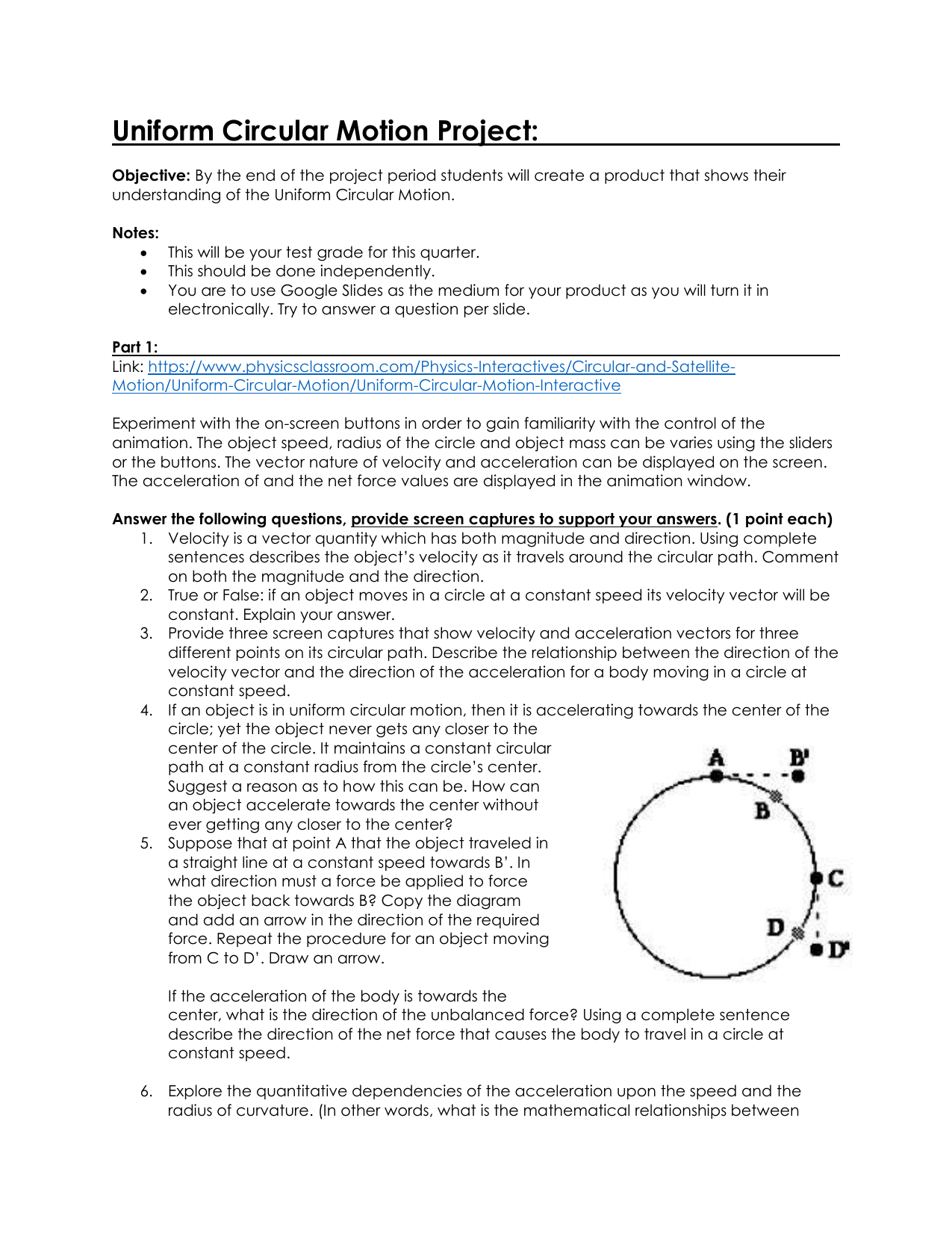 Circular Motion Physics Classroom