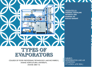 types of evaporator ppt