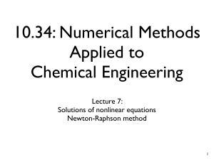Application of Numerical Method on Chemical Engineering