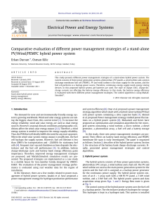 Comparative evaluation of different power management strategies of a stand-alone PV/Wind/PEMFC hybrid power system