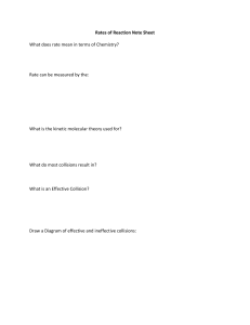 Rates of Reaction Note Sheet