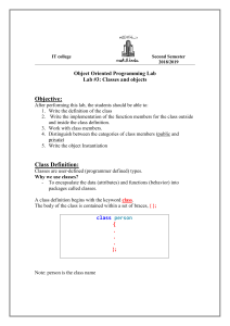 OOP Lab: Classes and Objects