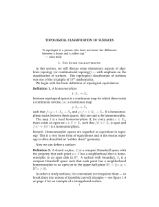 Topological Classification of Surfaces