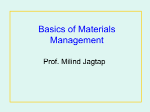Basics of Materials Management-ACM