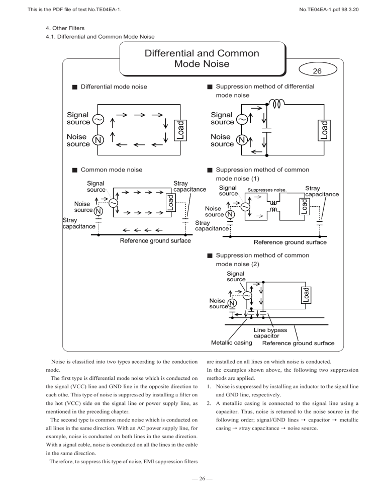 Differential And Common Mode Noise 7106