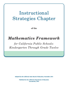Maths Instructional Strategies