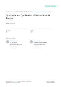 Synthesis and cyclization of benzothiazoles