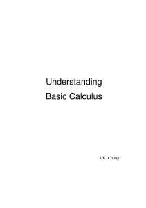 Understanding Basic Calculus Textbook