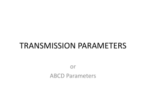 TRANSMISSION PARAMETERS