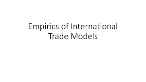 Empirics of International Trade Models