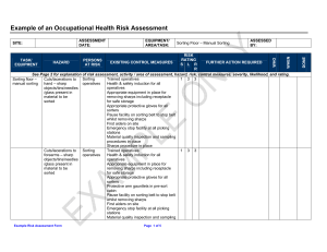 07 Manual Handling Assessment - RPS Floor Sorting