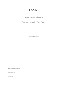 Requirement Engineering Assignment: User Stories & Use Case
