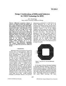 Design Consideration for Differential Inductors in CMOS technology