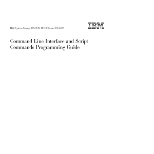IBM System Storage DS3000 DS4000 and DS5000 CLi and Script command