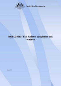 BSBADM101 Use business equipment UOC (1)