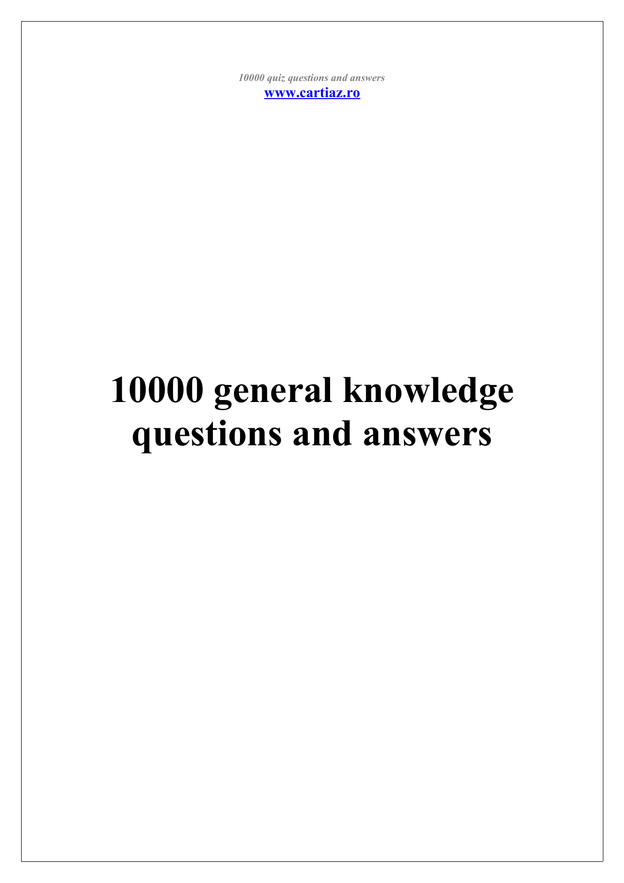 general knowledge reviewer - 