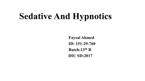 Sedative and Hypnotic