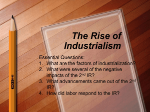 The Rise of Industrialism APUSH