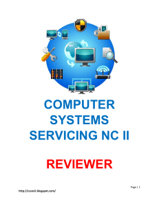 COMPUTER SYSTEMS SERVICING NC II REVIEWE