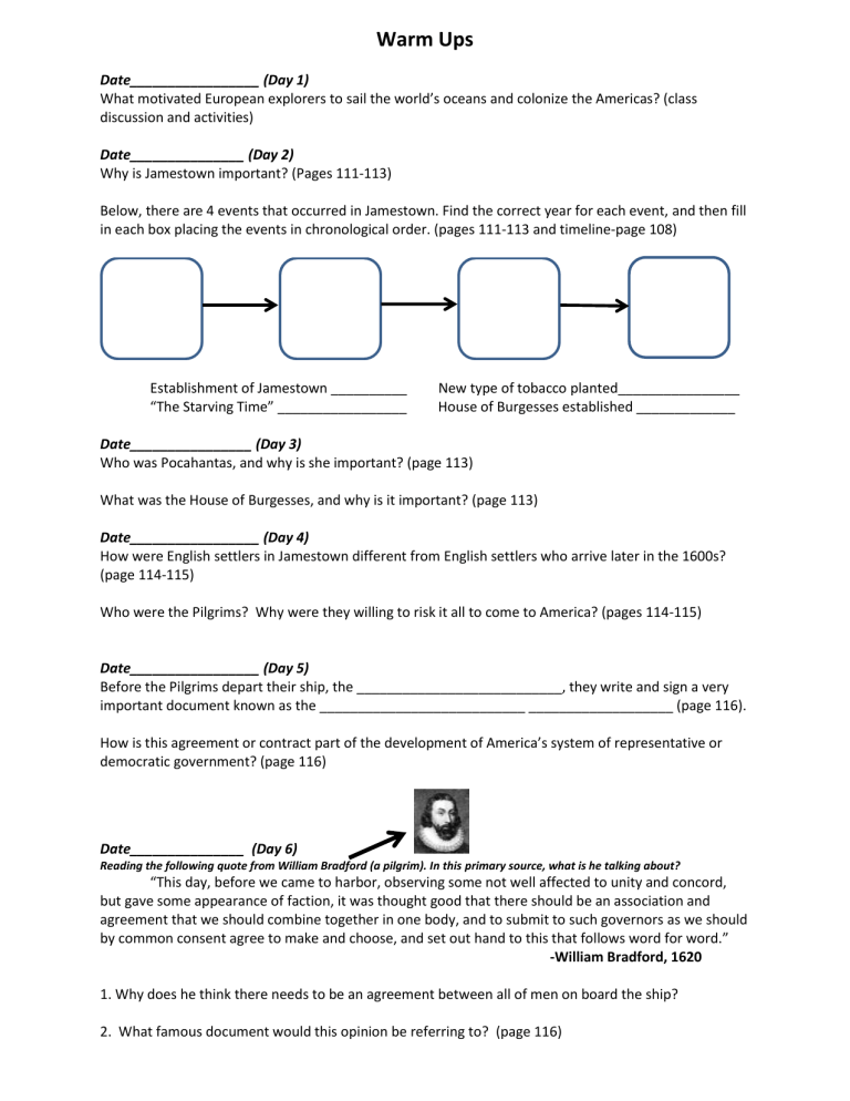 Age Of Colonization Unit Plan With Free Printables