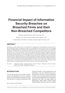 Financial Impact of Information Security Breaches on Breached Firms and their Non-Breached Competitors