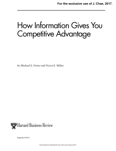 01. How information gives you competitive advantage