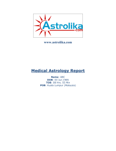Medical Astrology Report