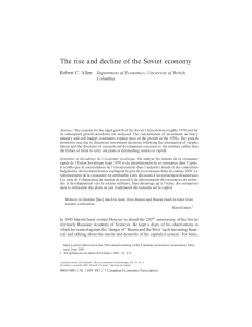 Allen The Rise and Decline of the Soviet Economy 2001