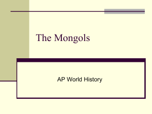 Mongol Empire ch 11 Spring 2019
