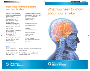 Stroke Patient Information Booklet