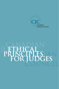 Ethical Principles for Canadian Judges