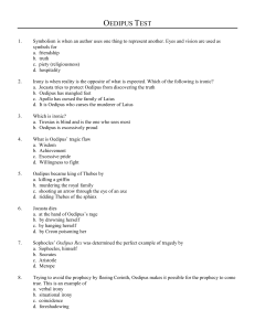 Oedipus Test Without Answer Key (50 Questions) (6 Pages)