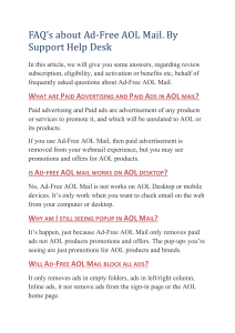 Frequently asked questions on Ad-Free AOL Mail.