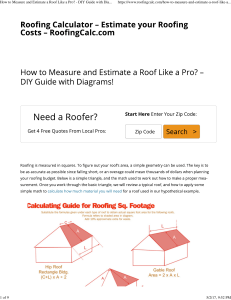 How to Measure and Estimate a Roof Like a Pro  - DIY Guide with Diagrams! - Roofing Calculator - Estimate your Roofing Costs - RoofingCalc