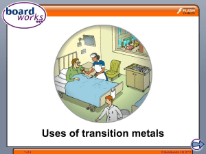 Uses of transition metals