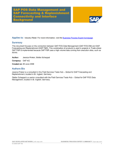 SAP POS DM & F&R Connectivity: Interface Background