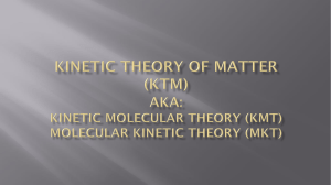 1. Kinetic Theory of Matter