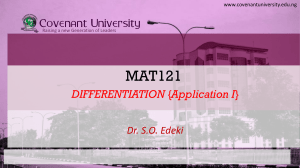 MAT121 SOE L6a differentiation 2019