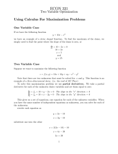 Using Calculus For Maximization Problems