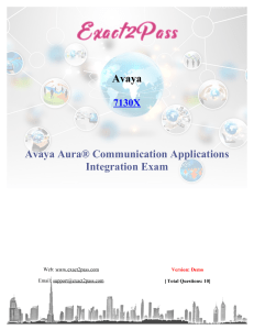 Exact2pass Avaya-7130X Exam With Verified Answers