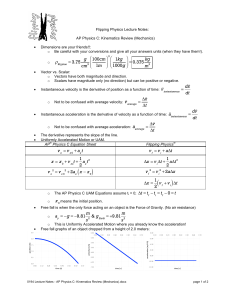 ap physics c mechanics review lecture notes - all