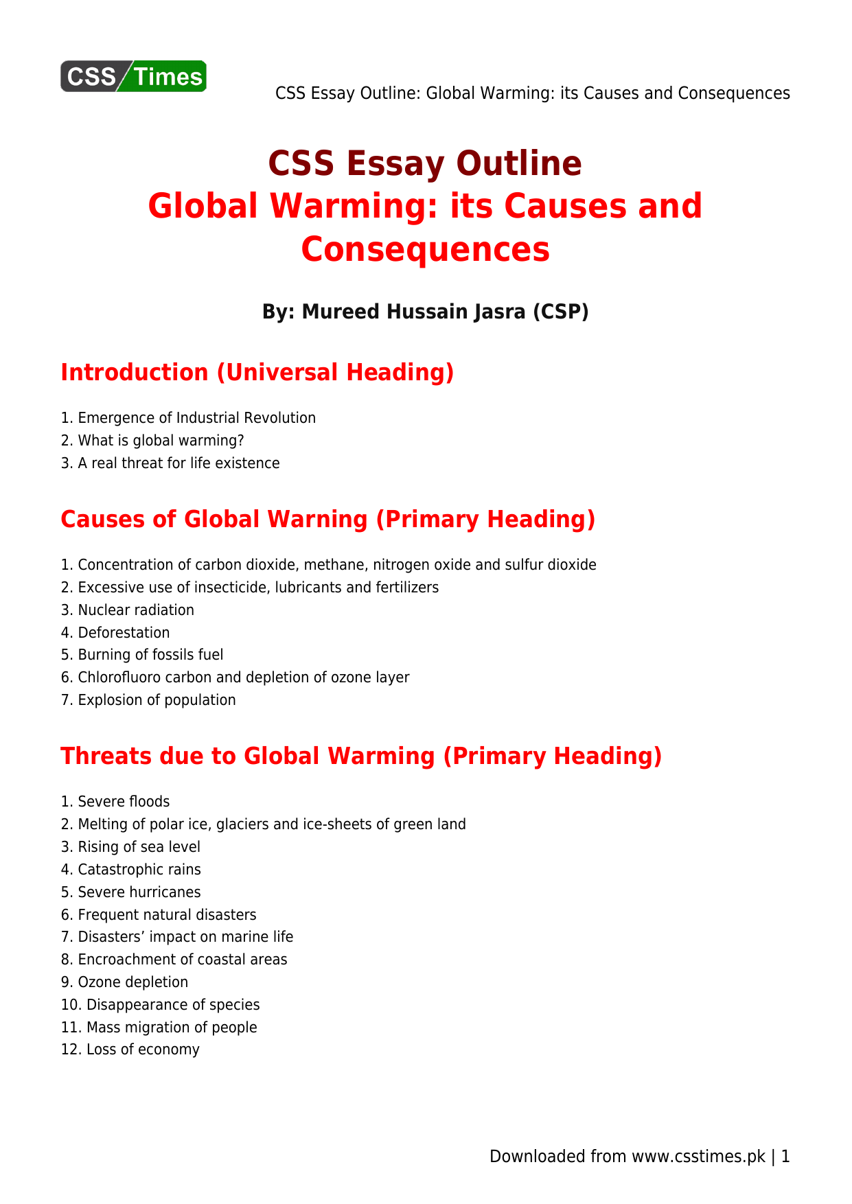 essay topics on global issues