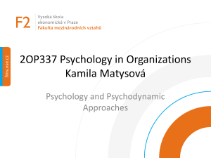 2OP337  Psychodynamic approaches