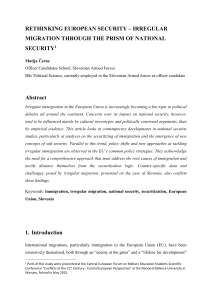 RETHINKING EUROPEAN SECURITY – IRREGULAR MIGRATION THROUGH THE PRISM OF NATIONAL SECURITY (pop)
