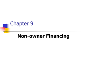 Non-Owner financing