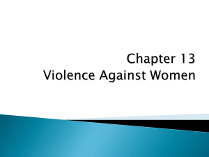 Chapter 13 - Violence Against Women