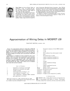 Approximation of Wiring Delay in MOSFET LSI